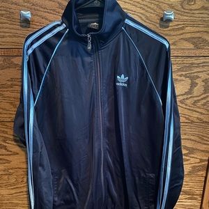 adidas Originals track jacket navy blue light blue